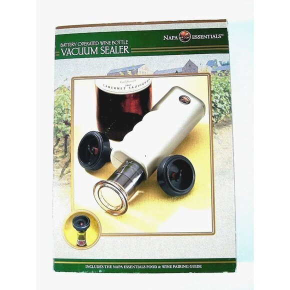 Napa Essentials Wine Bottle Vacuum Sealer battery operated NEW SEALED box GIFT - Picture 1 of 3